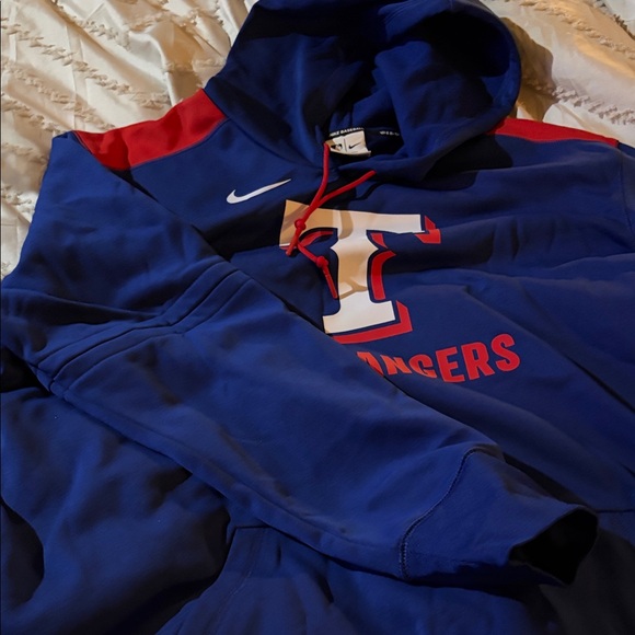 Nike Blue Rangers Hoodie with Red Accents - Picture 3 of 3